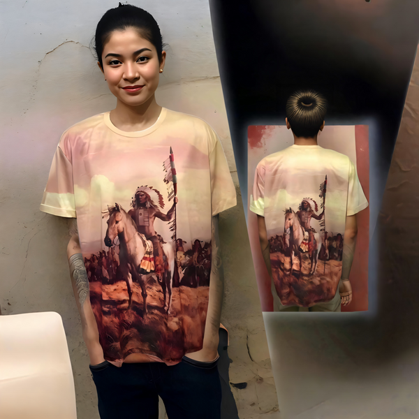 ^NATIVE AMERICAN^ ~FULL PRINT~ LIGHTWEIGHT SUMMER TEES