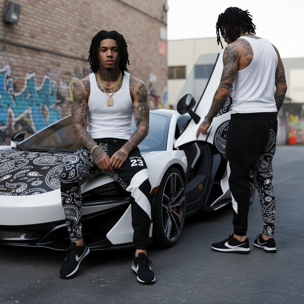 *23* CUSTOM MADE (5XL) CUT & SEW LUXURY JOGGER SWEATPANTS (EXCLUSIVE)