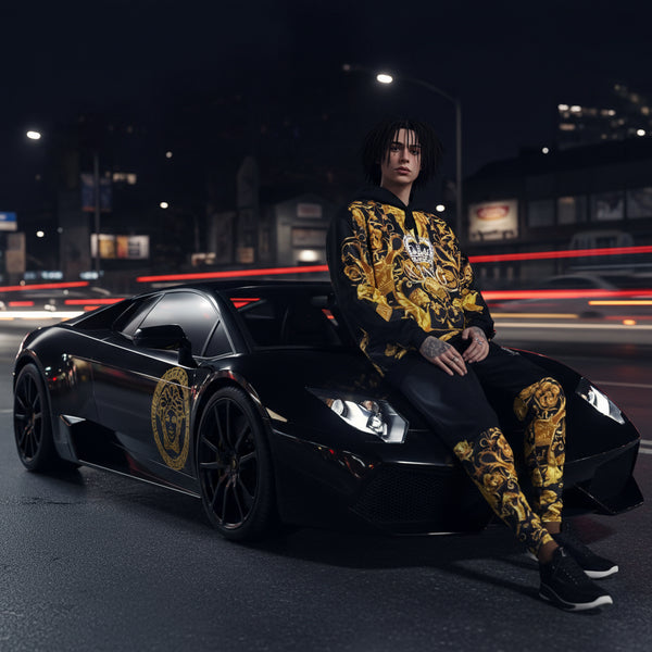 •KING V3R$@C3• LUXURY CUT & SEW SWEATSUITS FOR MEN (EMBROIDERED LOGO)