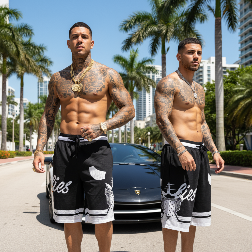 *CHI-TOWN BULLIES* (BLACK-WHITE) ~MESH BASKETBALL JERSEYS~