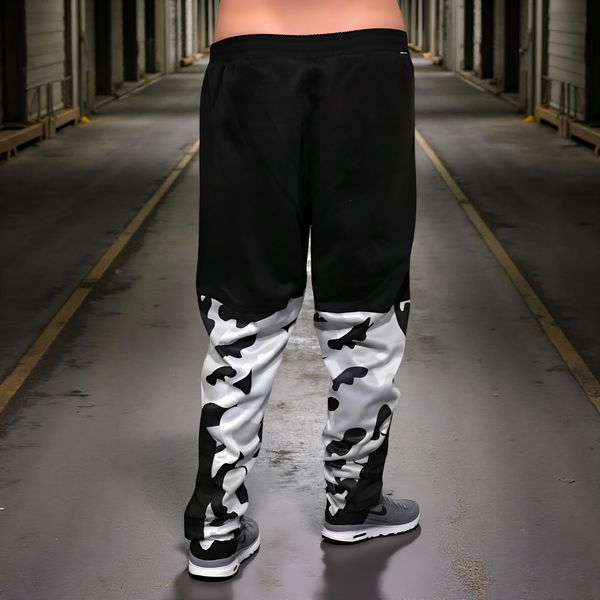 •CHIEFIN’ ADI-FEATHER• (WHITE CAMOUFLAGE) LUXURY JOGGER SWEAT PANTS (CUT & SEW)