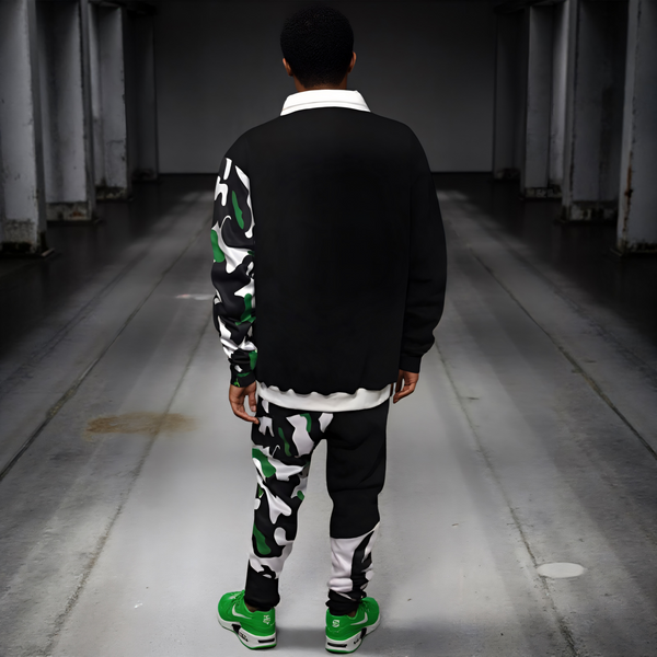 •CHAMPION CHIEF• LUXURY (GREEN CAMOUFLAGE) TRACKSUITS (CUT & SEW) (EMBROIDERED LOGOS)