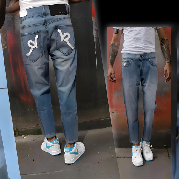 •ROCAWEAR• (ICE-BLUE) DENIM JEANS FOR MEN (WAIST 30")