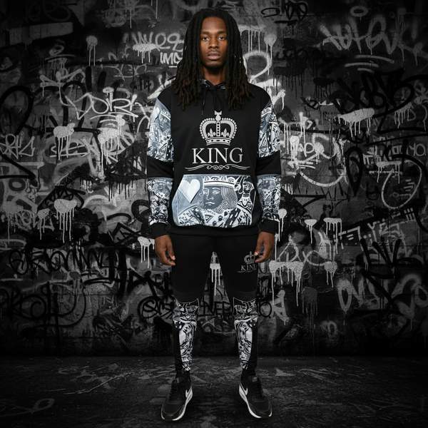 •KING OF HEARTS• LUXURY JOGGER SWEATSUITS (CUT & SEW) (EMBROIDERED LOGOS)