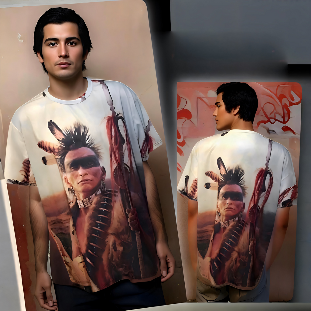 ^NATIVE AMERICAN^ ~FULL PRINT~ LIGHTWEIGHT SUMMER TEES