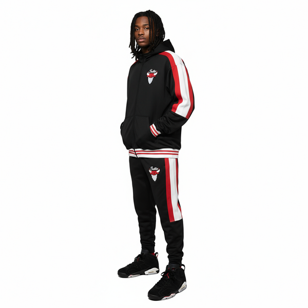 •CHI-TOWN BULLIES• LUXURY TRACK SUITS (CUT & SEW) (EMBROIDERED LOGOS)