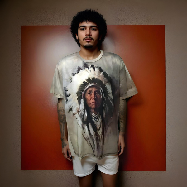 ^NATIVE AMERICAN^ ~DOUBLE SIDED PRINT~ LIGHTWEIGHT SUMMER T-SHIRTS