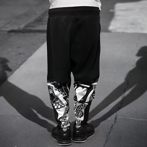 •QUEEN•OF•HEARTS• LUXURY JOGGER SWEATPANTS (CUT & SEW) (EMBROIDERED LOGO)