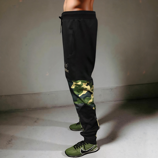 •CHIEFIN’ ADI-FEATHER• (GREEN CAMOUFLAGE) LUX JOGGER SWEATPANTS (CUT & SEW)