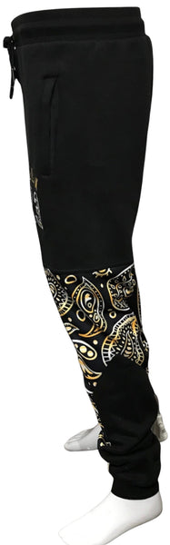 •23 YELLOW GOLD• BANDANA JOGGER SWEATPANTS (CUT & SEW)