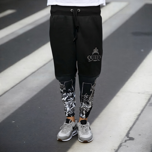•QUEEN•OF•HEARTS• ~LUXURY JOGGER SWEATPANTS~ (CUT & SEW) (EMBROIDERED LOGO)