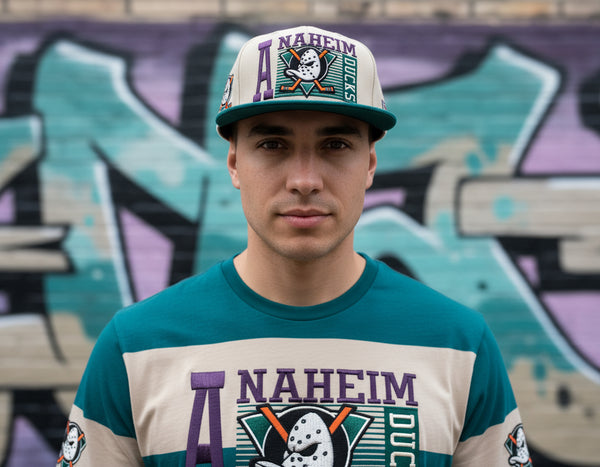 *Anaheim Mighty Ducks* snapback hats by Mitchell & Ness