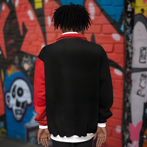 •CHAMPION CHIEF• (RED-MULTI) LUXURY ZIP UP TRACK JACKETS (CUT & SEW) (EMBROIDERED LOGO)
