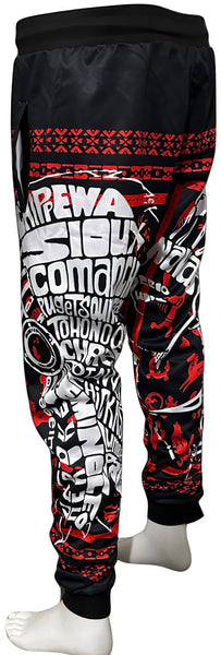 *TRIBE VIBES* (RED-BLACK-WHITE) JOGGER SWEATPANTS