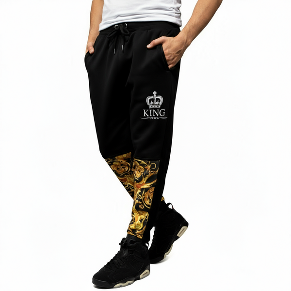 •KING V3R$@C3• LUXURY CUT & SEW SWEATPANTS FOR MEN (EMBROIDERED LOGO)