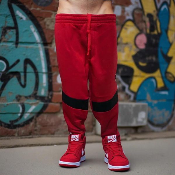 *SEAN JOHN* (RED-MULTI) •POLYESTER JOGGER SWEATPANTS• (XB SIZED)