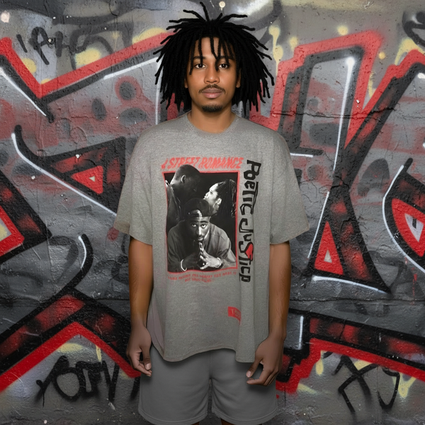 ^POETIC JUSTICE^ (GREY) OFFICIALLY LICENSED MOVIE T-SHIRTS
