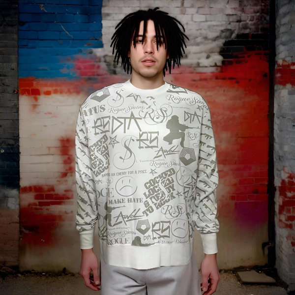 ^ROGUE STATUS^ ~COCKED LOCKED & READY TO ROCK~ CREWNECK SWEATSHIRT (SMALL)