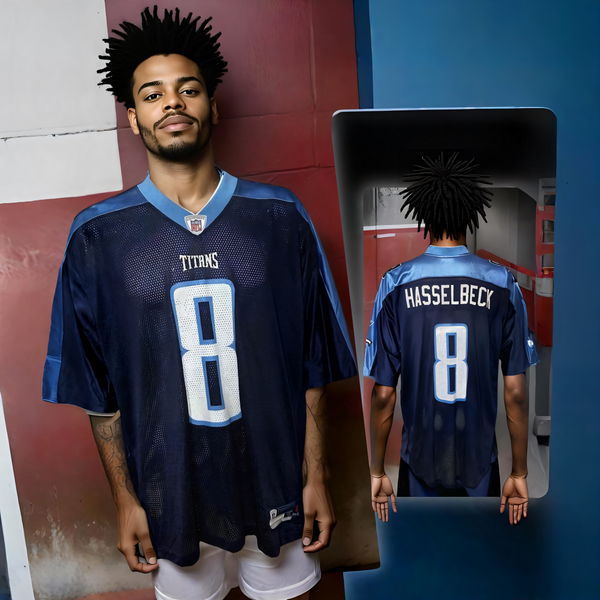 ^TENNESSEE TITANS^ (HASSELBECK) ~ON FIELD~ NFL JERSEY