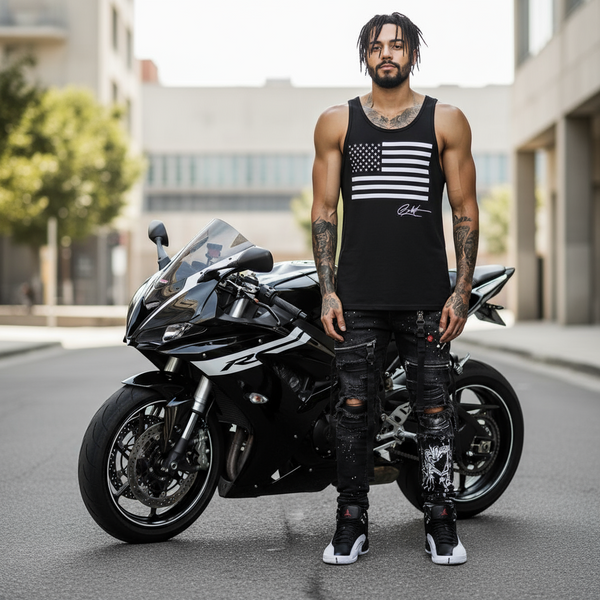 ^BIGGY THREADS^ (BLACK) ~USA~ TANK TOP
