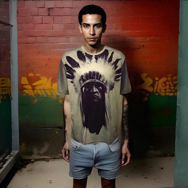 ^NATIVE AMERICAN^ ~FULL PRINT~ LIGHTWEIGHT SUMMER TEES