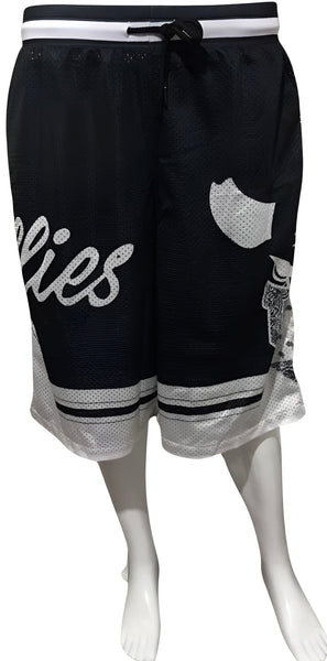 ^CHI-TOWN BULLIES^ (BLACK-WHITE) MESH BASKETBALL JERSEYS