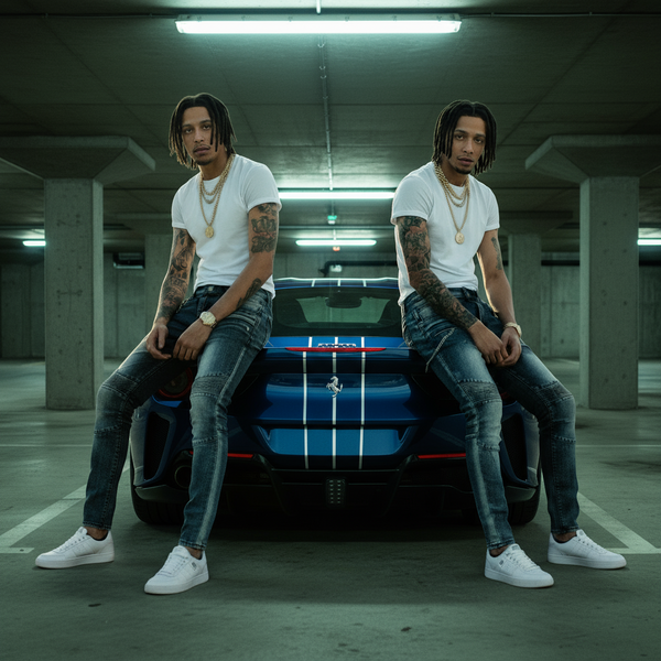 *UCXX* (BLUE) MOTO ZIP DESIGNER DENIM JEANS