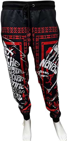 *TRIBE VIBES* (RED-BLACK-WHITE) JOGGER SWEATPANTS