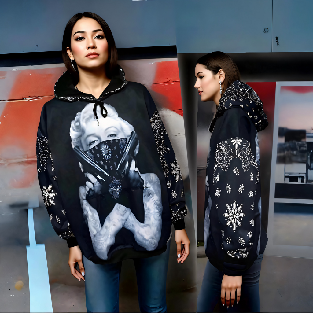 ^MARILYN MONROE O.G.^ PULLOVER HOODIES (FLEECE LINED)