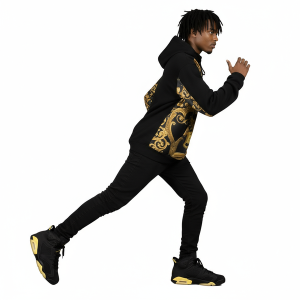 •KING V3R$@C3• LUXURY CUT & SEW HOODIES FOR MEN (EMBROIDERED LOGO)