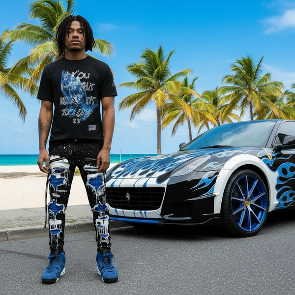 *BIGGY THREADS* (BLACK) *23 PRAYING HANDS* TEE