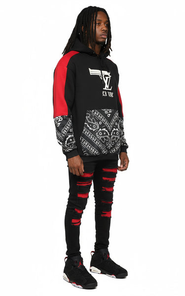 *LA VIE L0U!$* ~CUT & SEW LUXURY PULLOVER HOODIES~ (3 TONE)