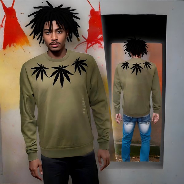 ^OFFICIAL BOB MARLEY^ (OLIVE) CREWNECK SWEATSHIRTS