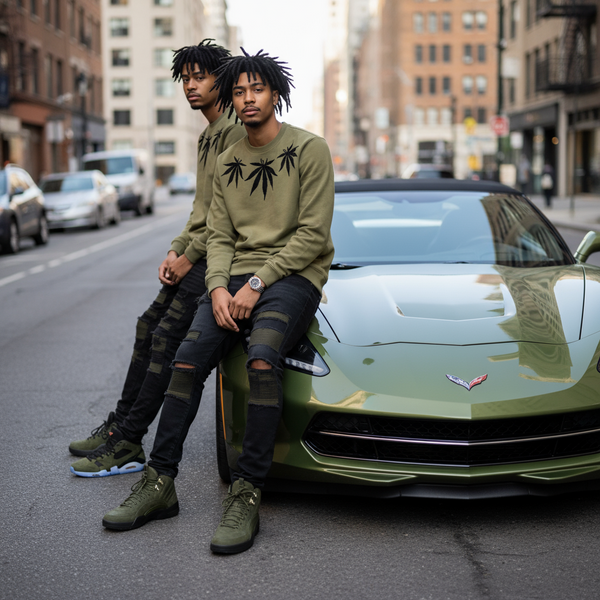 *OFFICIAL BOB MARLEY* OLIVE) •CREWNECK SWEATSHIRTS•