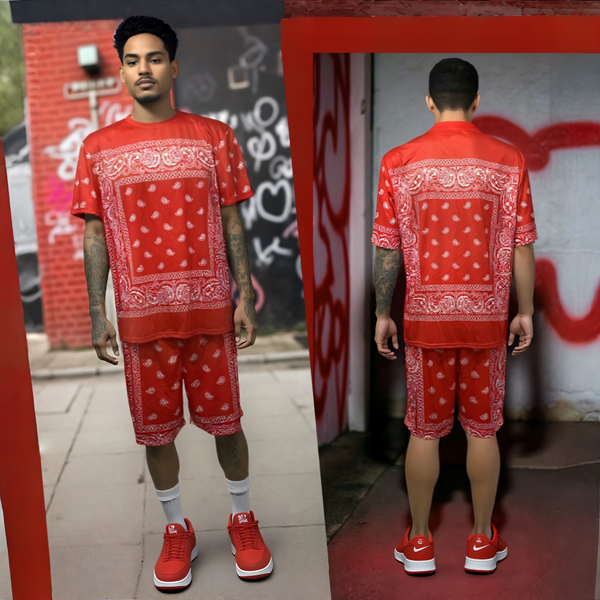 •RED BANDANA• ~Matching summer outfits~ (Activewear) *T-Shirt & Shorts*