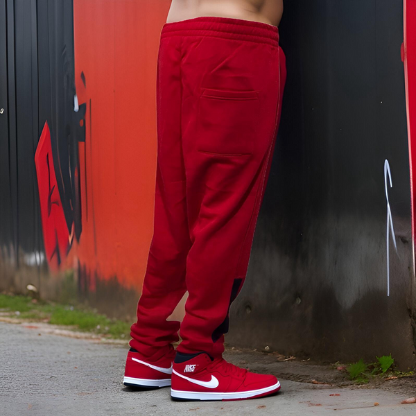 ^SEAN JOHN^ (RED) POLYESTER JOGGER SWEATPANTS (XB SIZED)