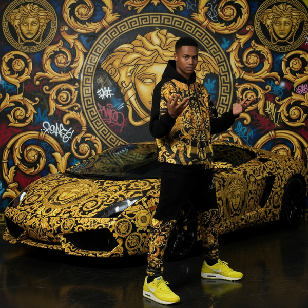 •KING V3R$@C3• LUXURY CUT & SEW SWEATSUITS FOR MEN (EMBROIDERED LOGO)
