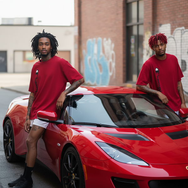 *CHAMPION ATHLETICS* (RED) •SHORT SLEEVE T-SHIRT• (TALL SIZES)