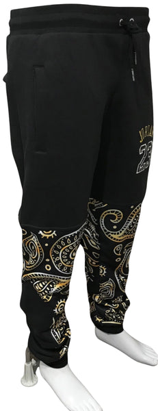 •23 YELLOW GOLD• BANDANA JOGGER SWEATPANTS (CUT & SEW)