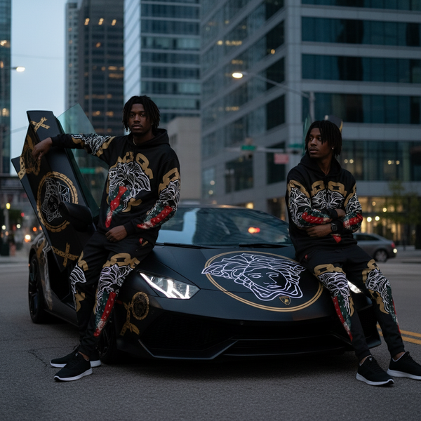 •CROOKS & CASTLES• JOGGER SWEATSUITS (FLEECY SOFT LINED) (1 of 1 Sample)