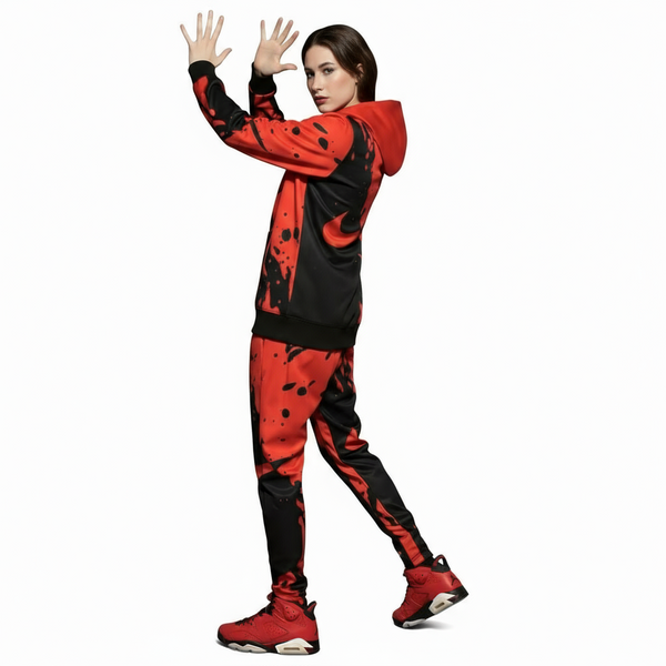 •SWOOSH• JOGGER SWEATSUITS FOR WOMEN (HOODED) (FLEECY SOFT LINED)