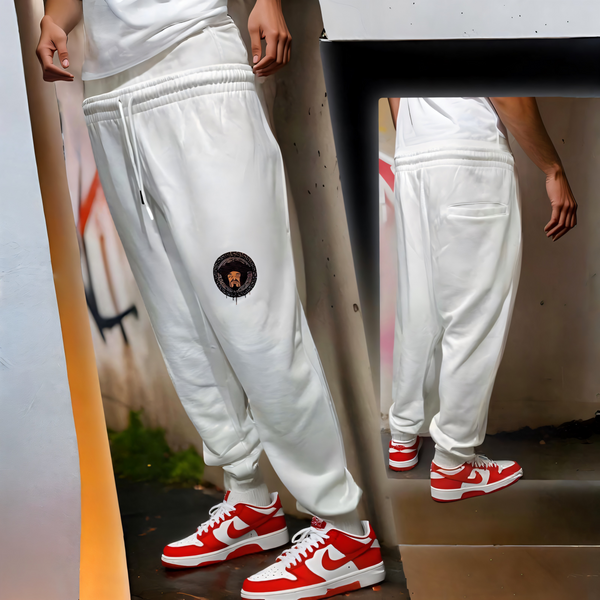 ^CROOKS & CASTLES^ (WHITE) ~SNOOP DOG~ JOGGER SWEATPANTS
