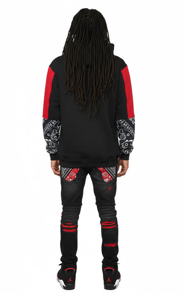 *LA VIE L0U!$* ~CUT & SEW LUXURY PULLOVER HOODIES~ (3 TONE)