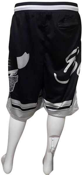 ^CHI-TOWN BULLIES^ (BLACK-WHITE) MESH BASKETBALL JERSEYS