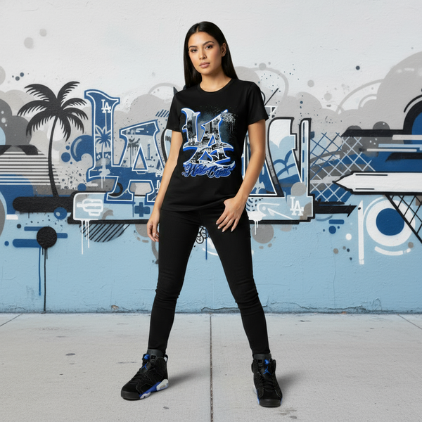 *<SC>* (BLACK) ~L.A. / WEST COAST~ BIG PRINT TEES FOR WOMEN
