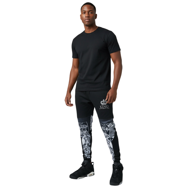 ^KING OF HEARTS^ LUXURY JOGGER SWEATPANTS (CUT & SEW)(EMBROIDERED LOGOS)