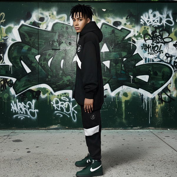 •SEAN JOHN• (GREEN~MULTI) POLYESTER HOODED ZIP UP TRACKSUITS (XB SIZED)