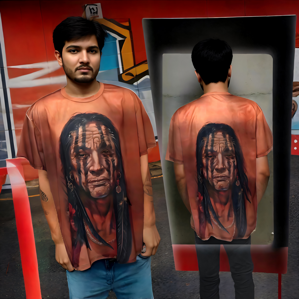 ^NATIVE AMERICAN^ ~FULL PRINT~ LIGHTWEIGHT SUMMER TEES