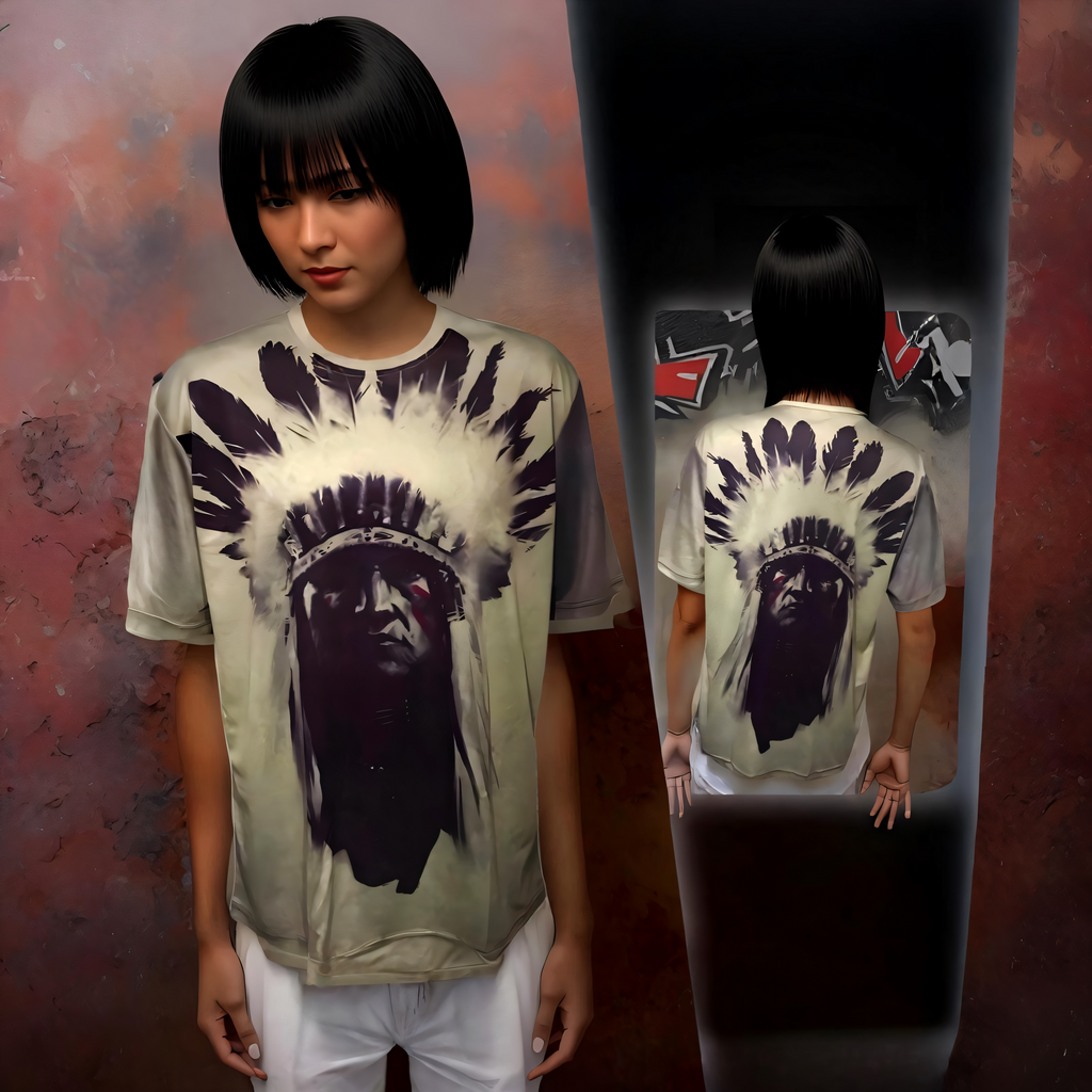 ^NATIVE AMERICAN^ ~FULL PRINT~ LIGHTWEIGHT SUMMER TEES
