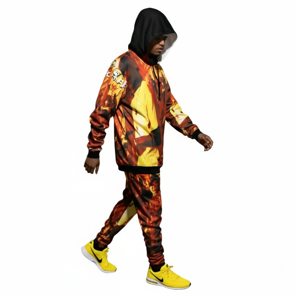 •SHORTY THE PIMP• ~1992 ALBUM COVER~ JOGGER SWEATSUIT (HOODED) (FLEECY SOFT LINED)